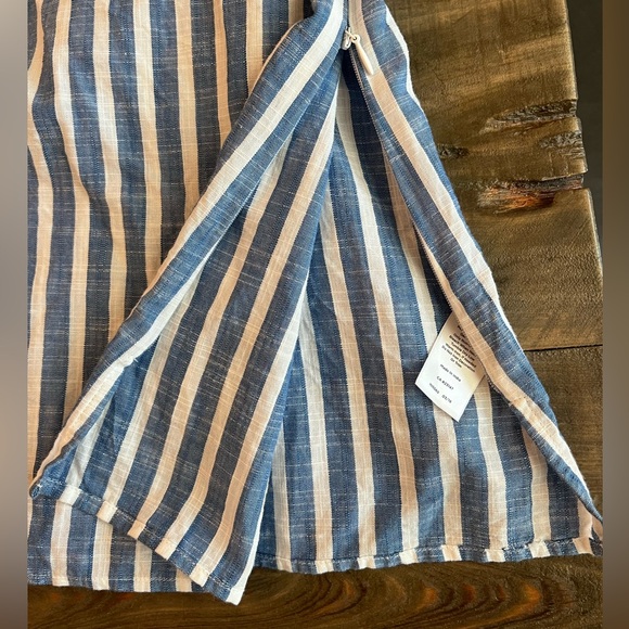 Talbots Pacific Stripe Fringe Sleeve Top Size Medium - Picture 4 of 8